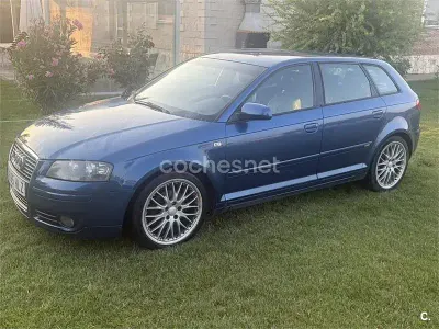 Usado Audi A3 Sportback S-Line 140 CV (102 kW) 2008 Azul Utilitario