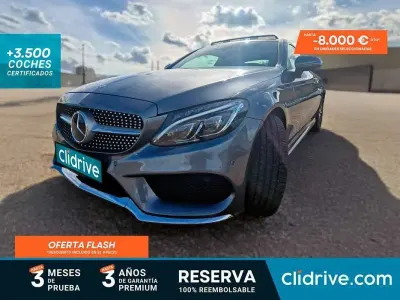Usado Mercedes C300 AMG line 245 CV (180 kW) 2016 Gris Coupe