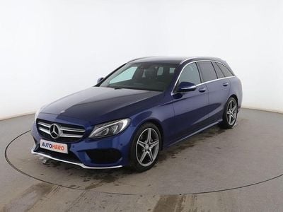 Azul Usado 2015 Mercedes C220 AMG line Familiar | 19.799 € (Precio justo)