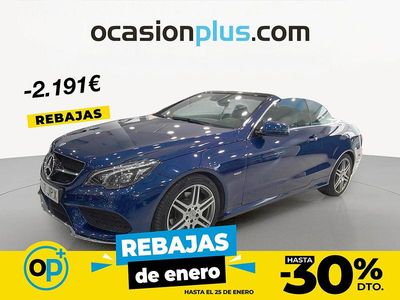Azul Usado 2016 Mercedes E220 Descapotable | 29.590 € (Precio justo)