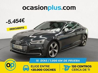 Usado Audi A5 S-Line 190 CV (139 kW) 2018 Gris Coupe