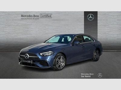 Usado Mercedes C300e AMG line 313 CV (230 kW) 2024 Azul Berlina