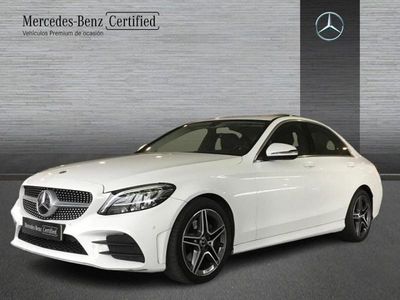 Usado Mercedes C200 AMG line 160 CV (117 kW) 2019 Blanco Berlina