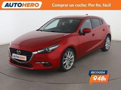 Rojo Usado 2018 Mazda 3 Luxury Utilitario | 14.499 € (Precio justo)