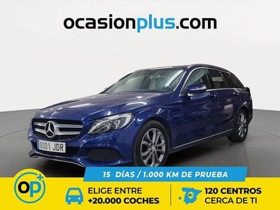 Azul Usado 2015 Mercedes C220 Exclusive Familiar | 15.100 € (Precio justo)