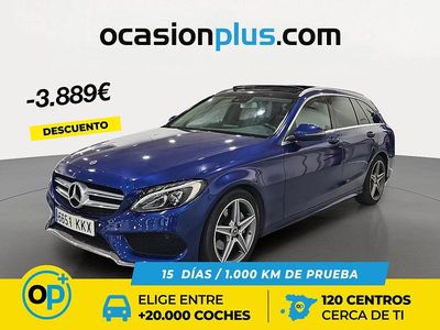 Usado Mercedes C220 170 CV (125 kW) 2018 Azul Familiar