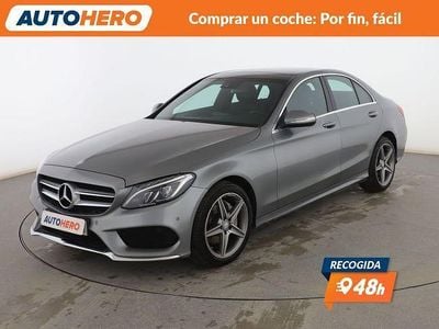 Gris Usado 2015 Mercedes C220 AMG line Berlina | 22.999 € (Precio justo)