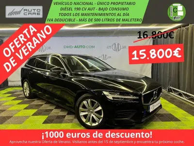 Usado Volvo V60 Business Edition 190 CV (139 kW) 2020 Negro Familiar