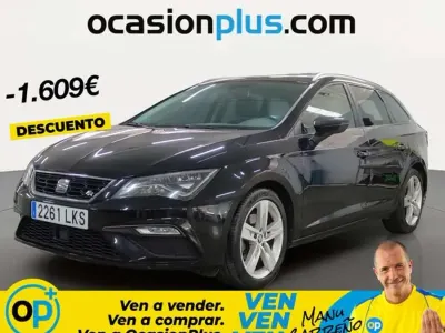 Usado Seat Leon ST FR 131 CV (96 kW) 2020 Negro Familiar