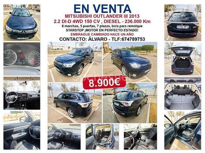 Azul Usado 2013 Mitsubishi Outlander Motion SUV | 8900 € (Precio justo)