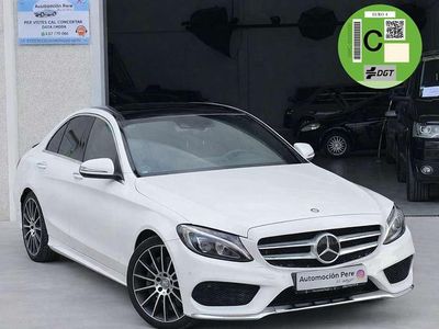 Usado Mercedes C250 AMG line 204 CV (150 kW) 2015 Blanco Berlina