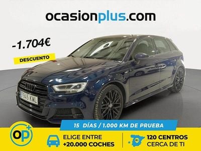 Usado Audi A3 S-Line 150 CV (110 kW) 2018 Azul Berlina
