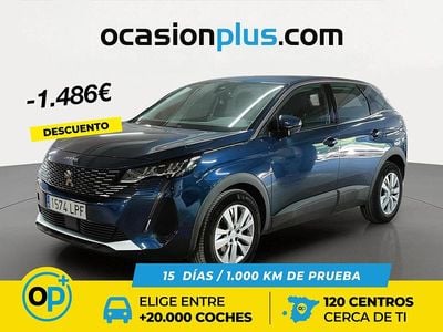 Usado Peugeot 3008 Active 130 CV (95 kW) 2021 Azul SUV