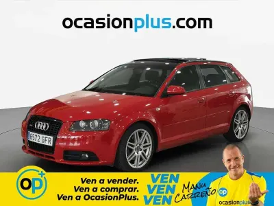 Usado Audi A3 Sportback Ambition 170 CV (125 kW) 2008 Rojo Utilitario