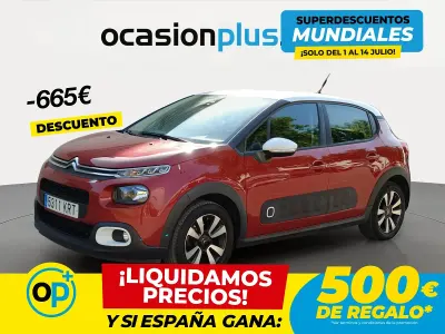 Usado Citroën C3 Feel 82 CV (60 kW) 2018 Rojo Utilitario