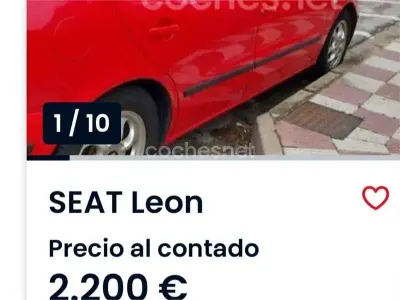 Usado Seat Leon Sport 110 CV (80 kW) 2001 Rojo Utilitario