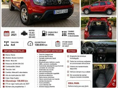 Usado Dacia Duster Prestige 115 CV (84 kW) 2021 Rojo SUV
