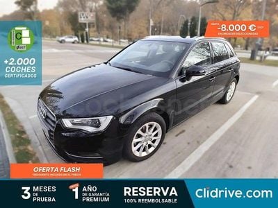 Usado Audi A3 Attraction 110 CV (80 kW) 2015 Negro Berlina