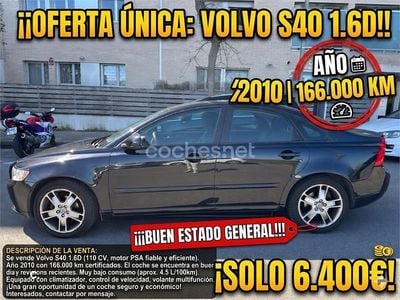 Begagnad Volvo S40 Drive Kinetic 109 HK (80 kW) 2010 Svart Sedan