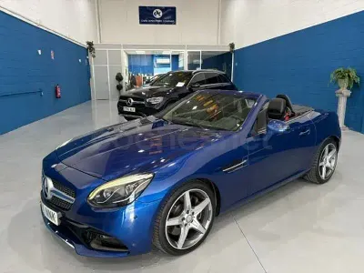 Usado Mercedes SLC200 184 CV (135 kW) 2017 Azul Descapotable