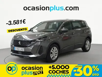 Usado Peugeot 5008 Active 130 CV (95 kW) 2021 Gris Monovolumen