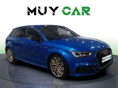 Usado Audi A3 Sportback S-Line 150 CV (110 kW) 2018 Azul Utilitario