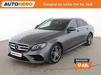 Usado Mercedes E220 AMG line 195 CV (143 kW) 2017 Gris Berlina