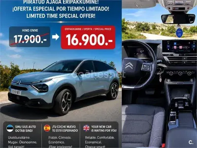 Usado Citroën C4 Shine 130 CV (95 kW) 2021 Azul Berlina