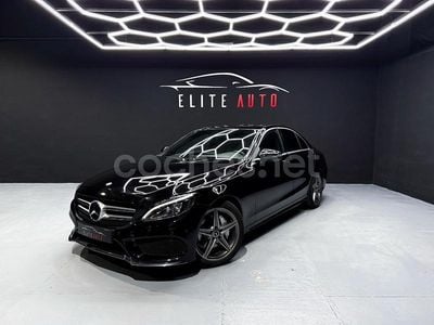 Usado Mercedes C200 AMG line 136 CV (100 kW) 2016 Negro Berlina