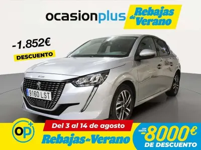 Usado Peugeot 208 Allure 102 CV (75 kW) 2021 Gris Utilitario