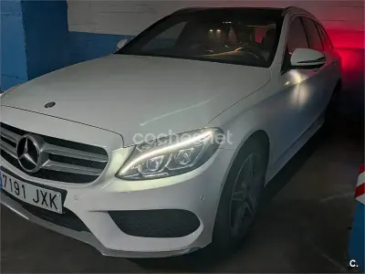 Usado Mercedes C220 AMG line 170 CV (125 kW) 2017 Blanco Familiar