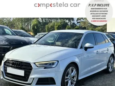 Usado Audi A3 S-Line 150 CV (110 kW) 2019 Blanco Berlina