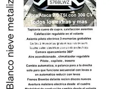Usado Cupra Ateca VZ 300 CV (220 kW) 2022 Blanco SUV