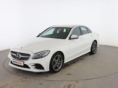 Usado Mercedes C200 AMG line 160 CV (117 kW) 2019 Blanco Berlina