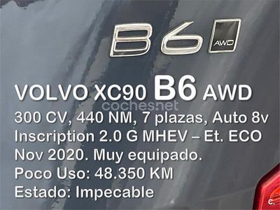Azul Usado 2020 Volvo XC90 Inscription SUV | 45.525 € (Precio justo)