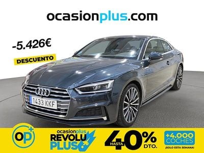 Usado Audi A5 S-Line 190 CV (139 kW) 2018 Gris / plata Coupe
