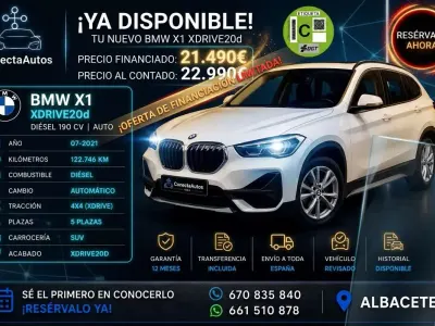 Usado BMW X1 190 CV (139 kW) 2021 Blanco SUV