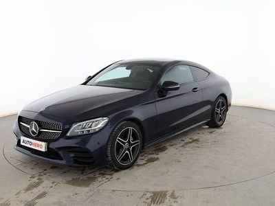 Usado Mercedes C220 AMG line 194 CV (142 kW) 2020 Azul Coupe