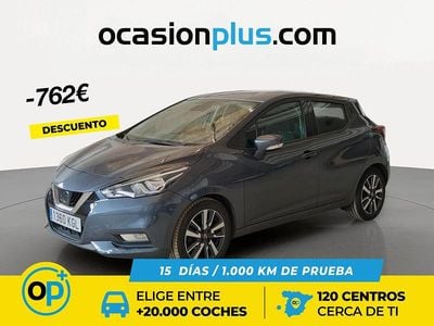 Gris Usado 2017 Nissan Micra Acenta Berlina | 10.050 € (Precio justo)