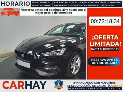 Usado Seat Leon FR 150 CV (110 kW) 2021 Negro Berlina