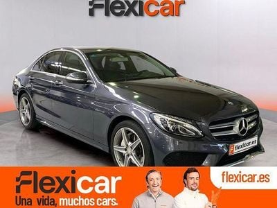 Usado Mercedes C220 AMG line 170 CV (125 kW) 2015 Gris Berlina