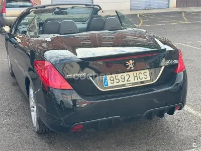Usado Peugeot 308 CC 122 CV (89 kW) 2011 Negro Descapotable