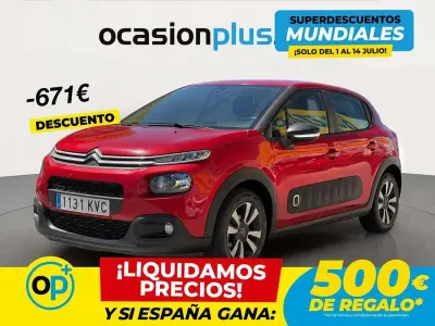 Usado Citroën C3 Feel 68 CV (50 kW) 2019 Rojo Utilitario