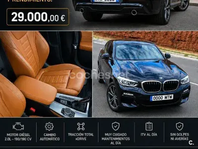 Usado BMW X4 Comfort Edition 190 CV (139 kW) 2019 Negro SUV