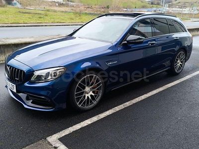 Usado Mercedes C63S AMG 510 CV (375 kW) 2020 Azul Familiar