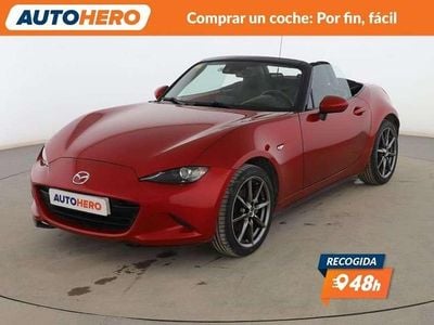 Rojo Usado 2017 Mazda MX5 Luxury Descapotable | 19.999 € (Precio justo)