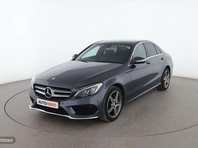 Usado Mercedes C200 AMG line 171 CV (125 kW) 2014 Gris Berlina
