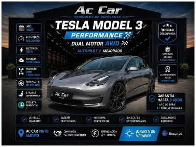 Usado Tesla Model 3 Performance 461 kW (627 CV) 2021 Eléctrico Berlina