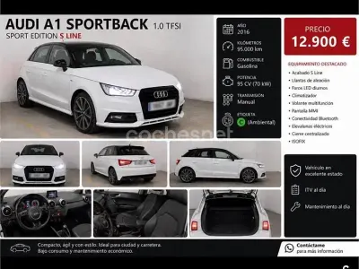 Brugt Audi A1 Sportback Design 95 HK (69 kW) 2016 Hvid Hatchback