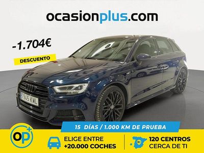 Usado Audi A3 S-Line 150 CV (110 kW) 2018 Azul Berlina
